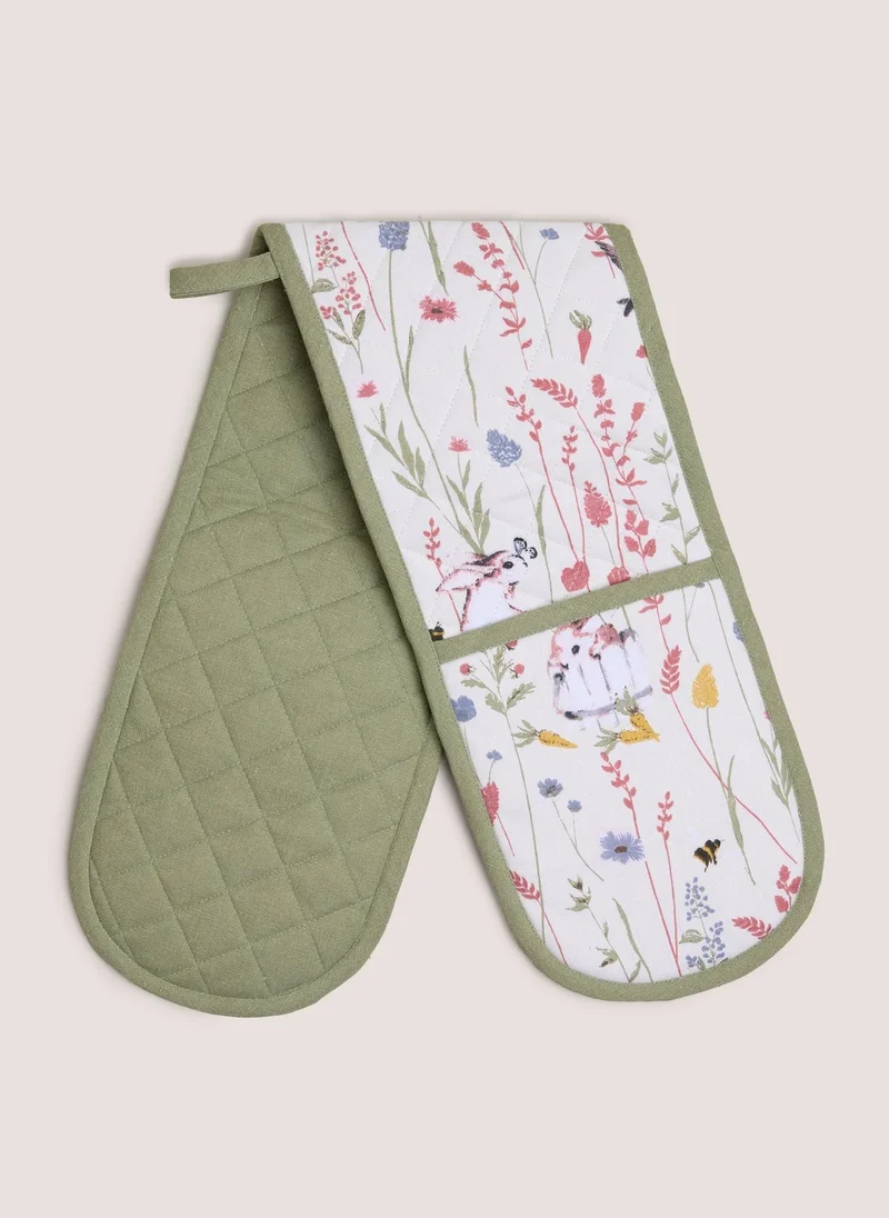 Matalan Green Rabbit Oven Gloves
